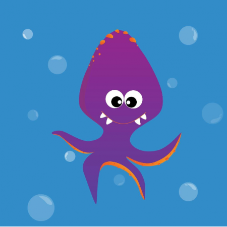 12945 | violet octopus