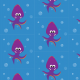 Tkanina 12945 | violet octopus