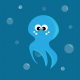 Tkanina 12948 | blue octopus