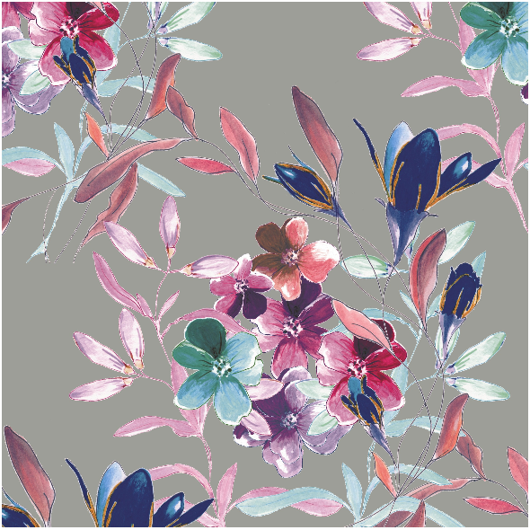Fabric 13050 | Kompozycja kwiatowa - seria 3