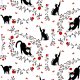 Fabric 13071 | Cats & (red) roses