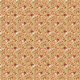 Fabric 13138 | Pomarańczowo-oliwkowe kwiaty