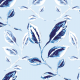 Fabric 13140 | szafirowe liście