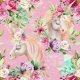 Fabric 13327 | floral unicorns