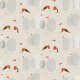 Fabric 13366 | zimowe ptaszki | beżowe | większe