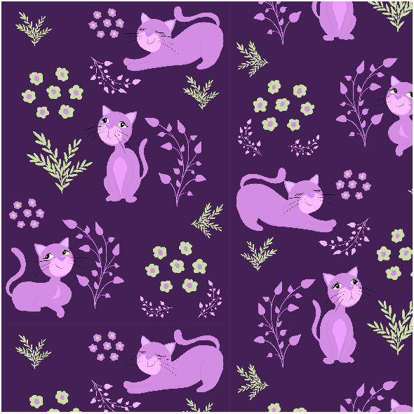 Tkanina 13444 | VoilA kitty kitty