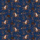 Fabric 13454 | Leśne śpioszki (granat)