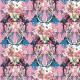 Tkanina 13536 | Kwiatowy bukiet w kolorach pastelowych