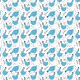 Fabric Błękitne kury, drobny wzór1