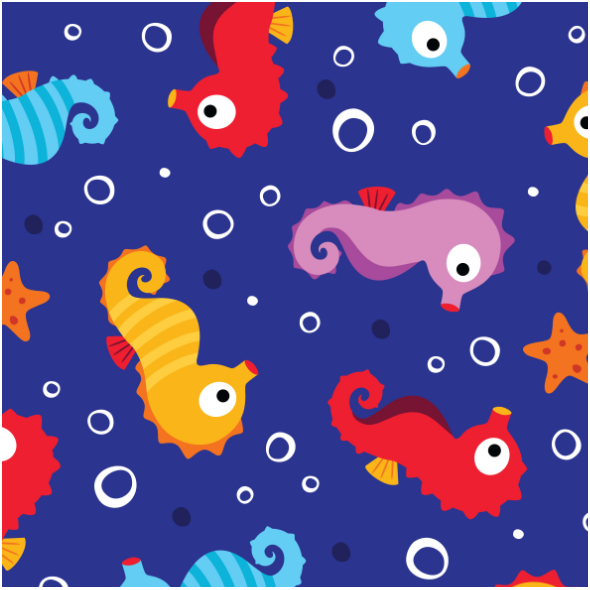 Fabric 13765 | SEAHORSES