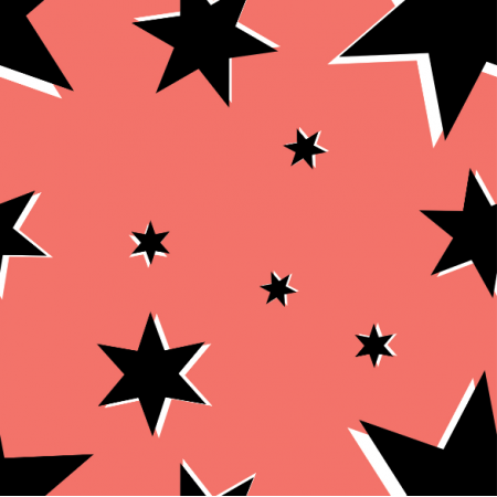 Fabric 13849 | Stars on Living coral