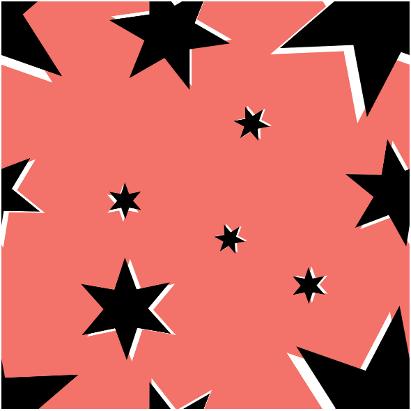 Tkanina 13849 | Stars on Living coral