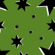 Tkanina 13850 | Stars on green