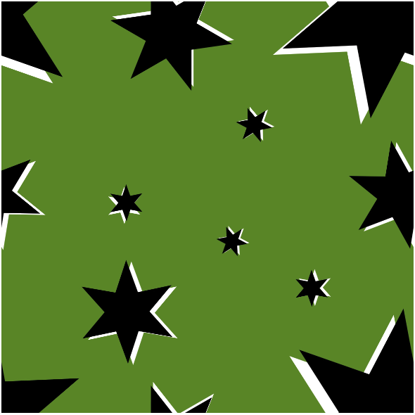 Tkanina 13850 | Stars on green