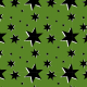 Tkanina 13850 | Stars on green