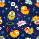 Tkanina 14183 | SUPERHERO CHICKENS