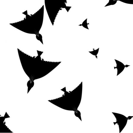 Tkanina 14265 | ptaki w locie1