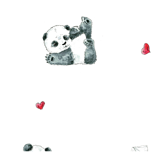 Fabric 14446 | miłosne pandy