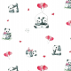 Fabric 14446 | miłosne pandy
