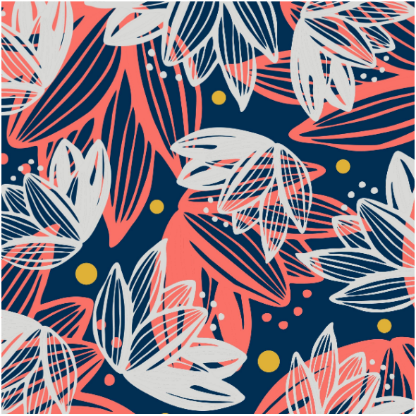 Fabric 14527 | Kusuma ażurowe kwiaty