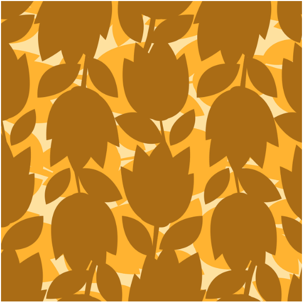 Tkanina 14545 | bold flower silhouette yellow