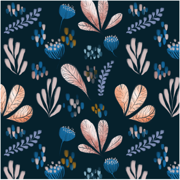 Tkanina 14566 | OgrÓd nocĄ