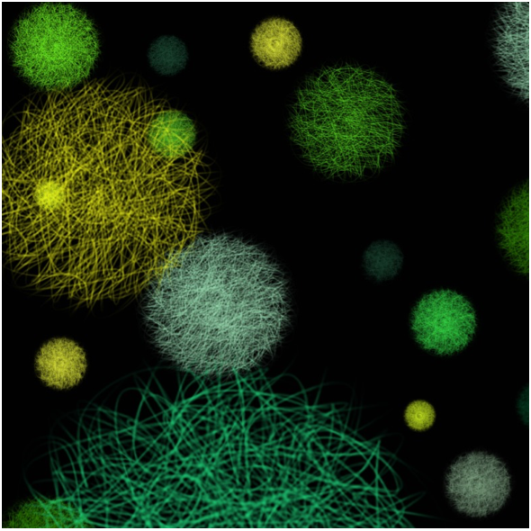 Tkanina 14598 | Green Balls