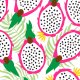 Fabric 14740 | Dragonfruit pitaya tropical Fruit White background