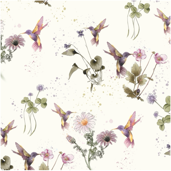 Tkanina 14747 | Wiosenne kolibRy