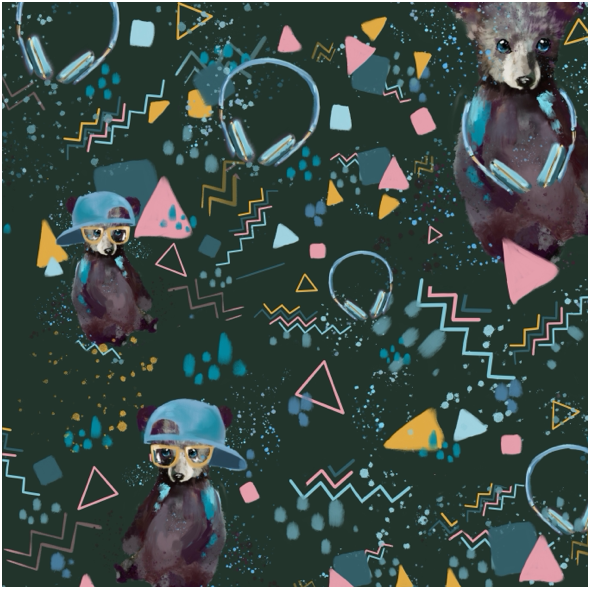 Fabric 14749 | Discomisie ciemne tlo