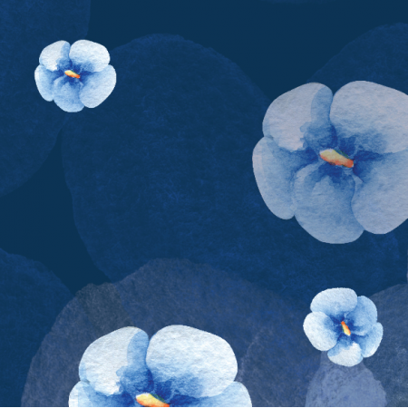 Fabric 14821 | Fiolki blue