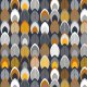Fabric  | retro leaves regular rows