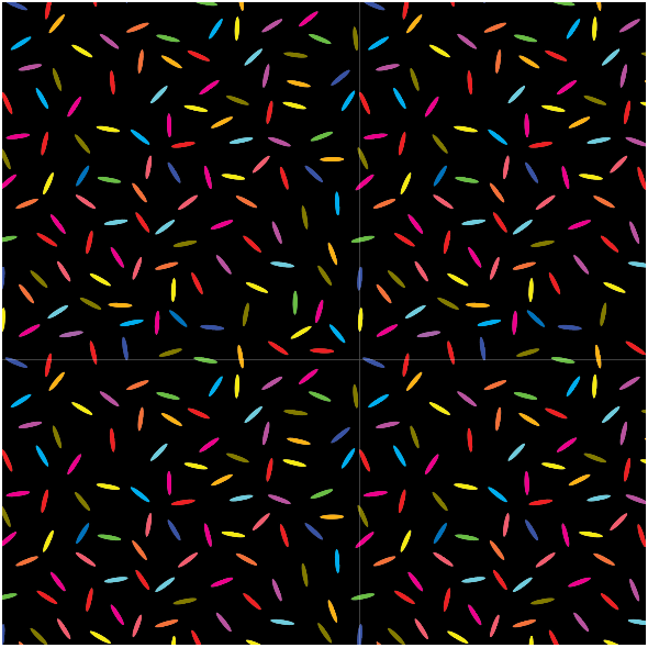 Tkanina 14890 | konfetti neon black Small