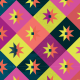 Tkanina 14964 | Geometryczne - mix Purple XL