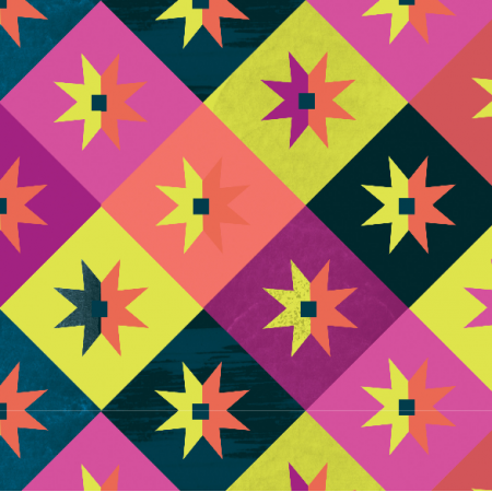 Fabric 14964 | Geometryczne - mix Purple XL