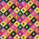 Tkanina 14964 | Geometryczne - mix Purple XL