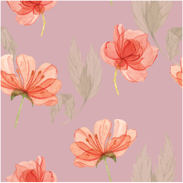 Tkanina 15180 | kwiatki na różu  xl
