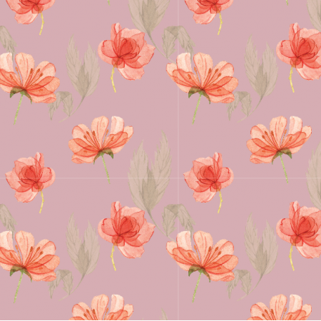 Fabric 15182 | kwiatki na różu  Small
