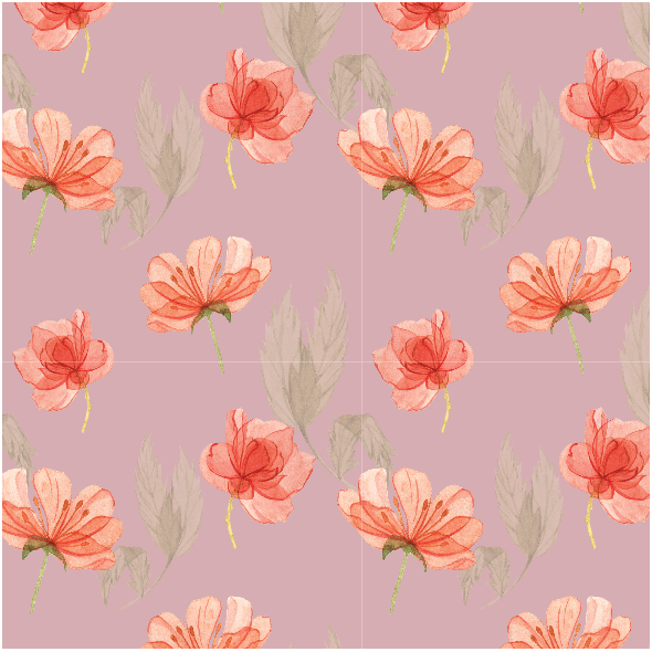 Tkanina 15182 | kwiatki na różu  Small