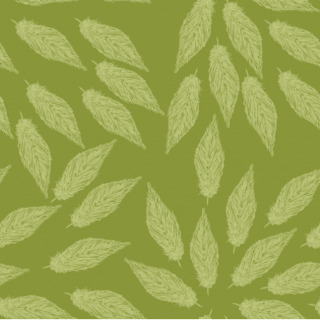 Tkanina 15278 | zielone pióra 1