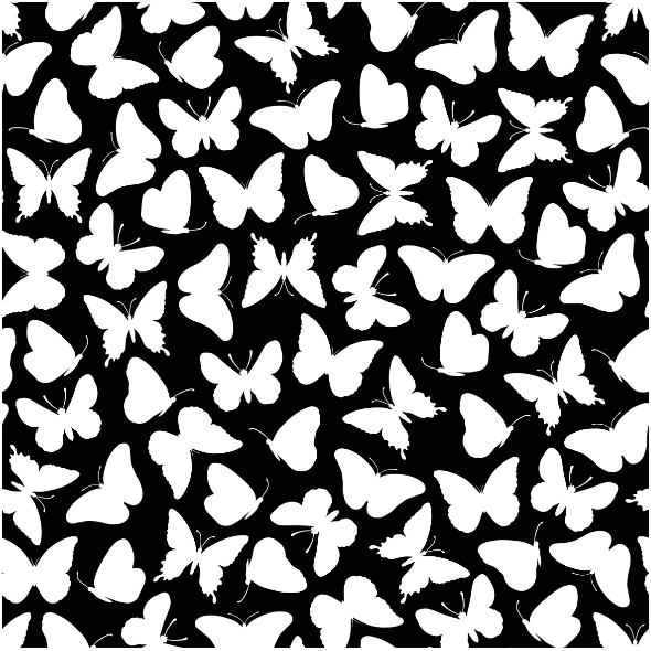 Fabric 15395 | Butterflies/black0