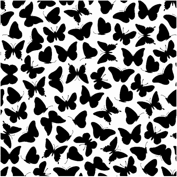 Tkanina 15396 | Butterflies/White