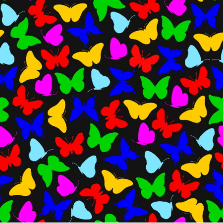 Tkanina 15397 | Butterflies/Colorful