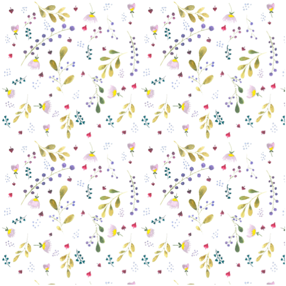 Tkanina 15540 | meadow aquarel 1