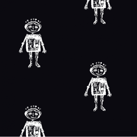 15551 | Robot - black-white pattern