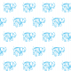 Fabric 15552 | BLUE ELEPHANT PATTERN FOR KIDS
