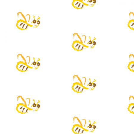 Tkanina 15556 | Funny bee pattern for kids