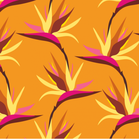 Fabric 15562 | Bird of Paradise Tropical Yellow