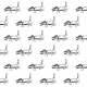 Fabric 15601 | crocodile white-black pattern for kids