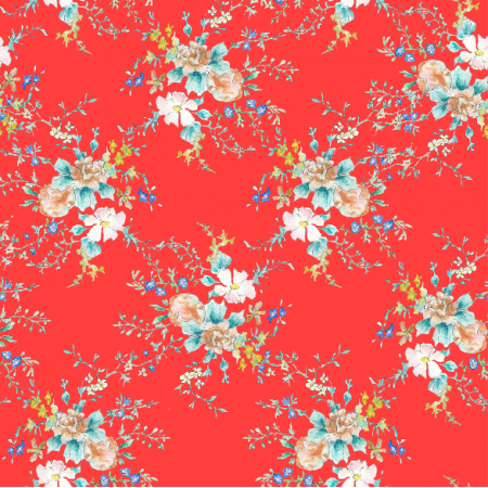 Fabric 15676 | kwiaty retro